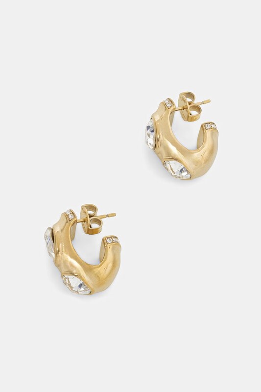 Guess kolczyki damskie ze stali nierdzewnej z cyrkonią MAMOUNIA