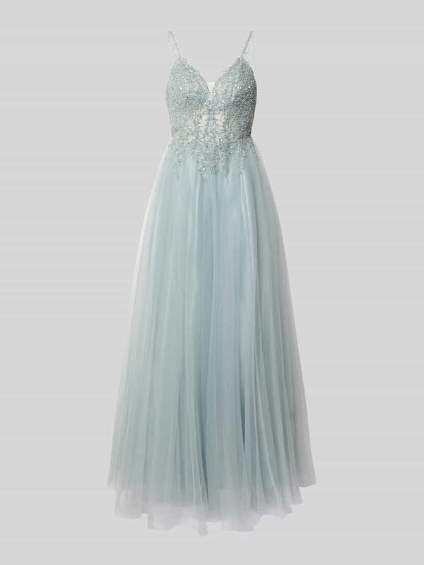 Hey Kyla Sukienka wieczorowa z koronką i cienkimi ramiączkami