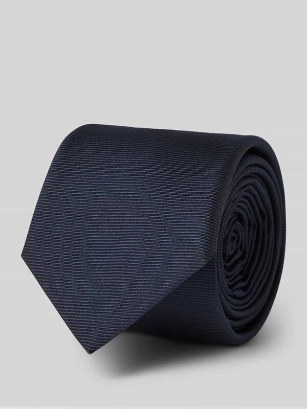 HUGO Krawat z mieszanki jedwabiu z żakardową tkaną fakturą