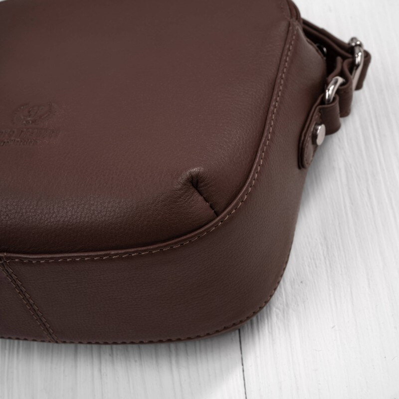 Mała torebka damska skórzana na ramię crossbody modna letnia Paolo Peruzzi AY-25-BR