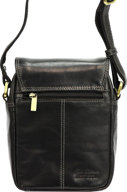 Listonoszka skórzana Peterson PTN TB-708-COM BLACK czarna