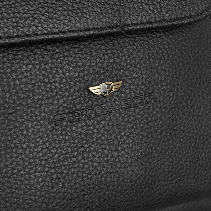 Listonoszka skórzana Peterson [DH] PTN-PR-100-NDM czarny