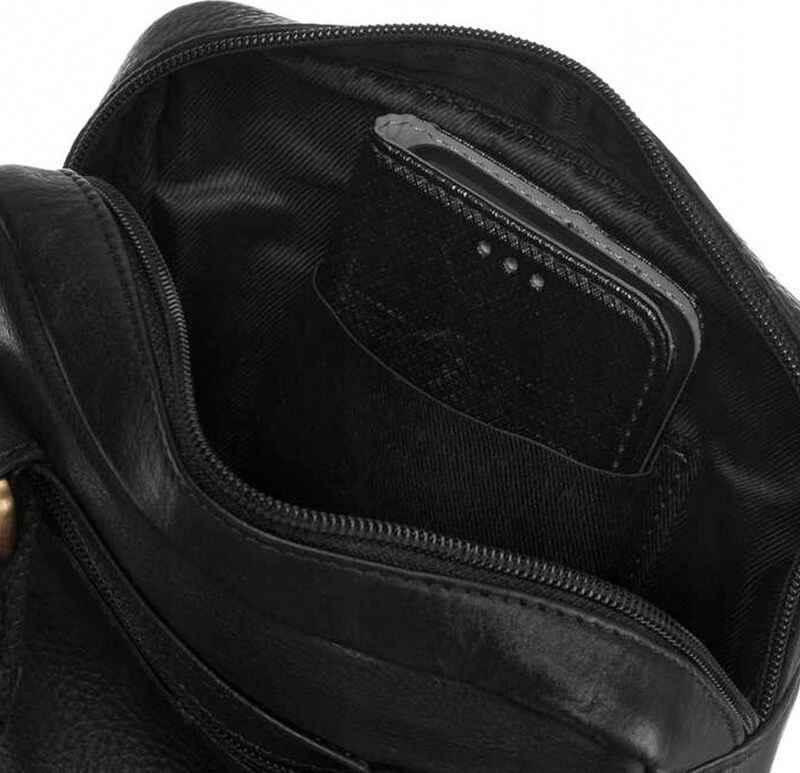 Listonoszka skórzana Peterson [DH] PTN-PR-100-NDM czarny