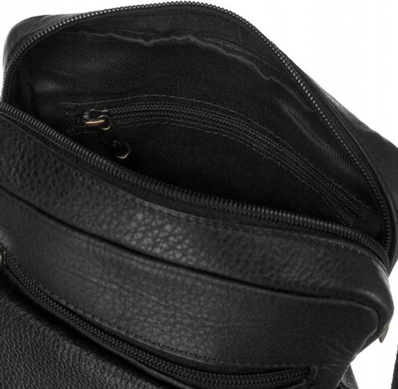 Listonoszka skórzana Peterson [DH] PTN-PR-100-NDM czarny