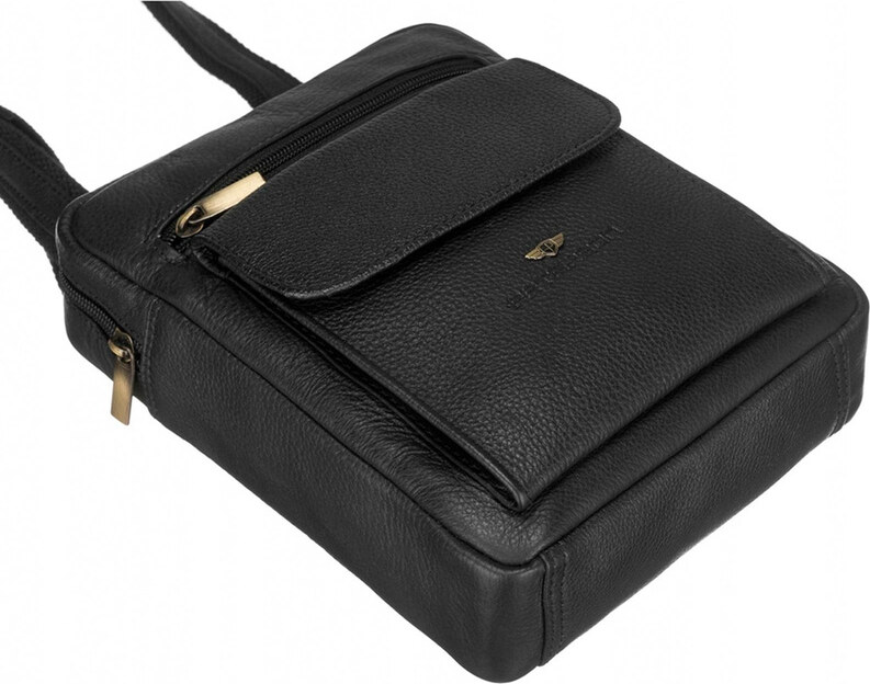 Listonoszka skórzana Peterson [DH] PTN-PR-100-NDM czarny