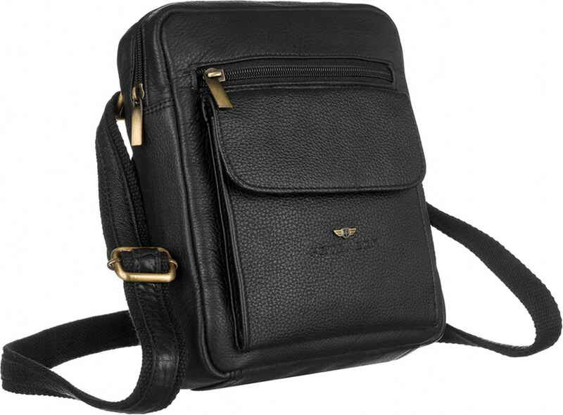 Listonoszka skórzana Peterson [DH] PTN-PR-100-NDM czarny