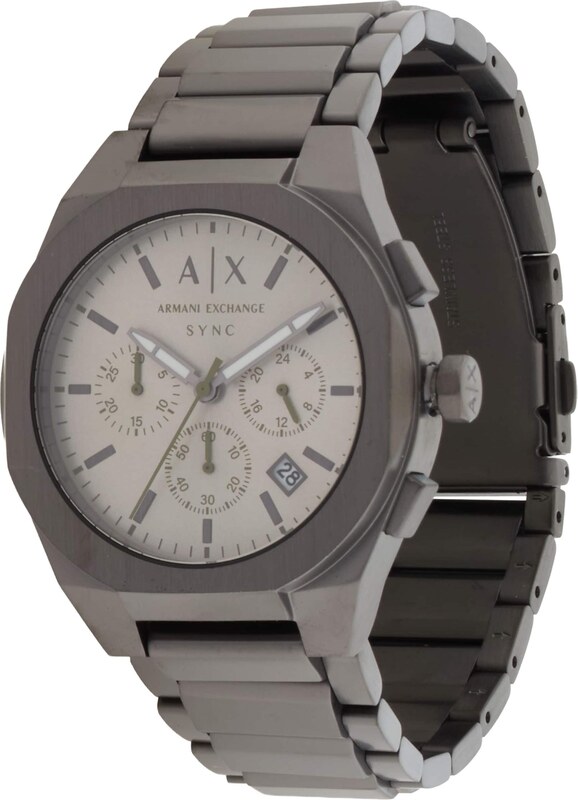 ARMANI EXCHANGE Zegarek analogowy 'SYNC' srebrno-szary