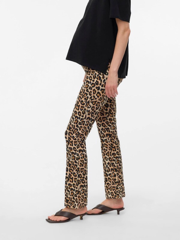 MAMALICIOUS Legginsy 'MLSANNIE' beżowy / brązowy / czarny