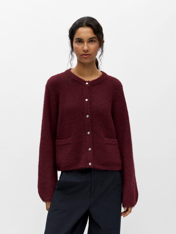 OBJECT Kardigan 'OBJSaggia' czerwone wino