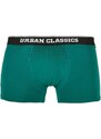 URBAN CLASSICS Organic Boxer Shorts 3-Pack - pinstripe aop+black+treegreen