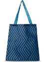 Descanso Shopper bag "Parma" w kolorze granatowym ze wzorem - 40 x 45 cm