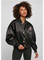 Ladies Starter Satin College Jacket - black