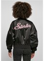 Ladies Starter Satin College Jacket - black