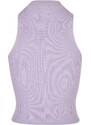URBAN CLASSICS Ladies Short Rib Knit Turtleneck Top - lilac