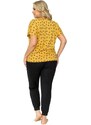 Donna Damska piżama Queen żółta