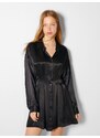 Bershka Sukienka koszulowa czarny