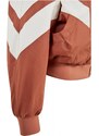 URBAN CLASSICS Ladies Crinkle Batwing Jacket - terracotta/whitesand