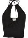 URBAN CLASSICS Ladies Short Wraped Neckholder Top - black
