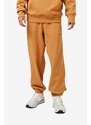 New Balance spodnie dresowe bawełniane kolor pomarańczowy gładkie (puste)