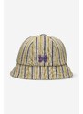 Needles kapelusz kolor beżowy MR070.STRIPE-STRIPE