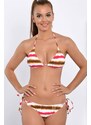 Strój kąpielowy Bikini Briefs CC7 Roberto Lucca 2W1405 pink stripes (Dolna część S) - CC7 Roberto Lucca