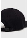 Lacoste czapka z daszkiem bawełniana kolor czarny z aplikacją RK0491-031