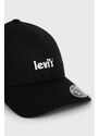 Levi's czapka kolor czarny z aplikacją D6625.0004-59