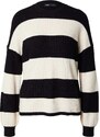 ONLY Sweter 'ONLAtia' czarny / biały