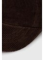 Norse Projects czapka z daszkiem sztruksowa Wide Wale Corduroy Sports Cap kolor brązowy gładka N80-0131-2022