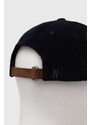 Norse Projects czapka z daszkiem bawełniana Wide Wale Corduroy Sports Cap kolor granatowy gładka N80-0131-7004