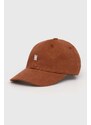Norse Projects czapka z daszkiem bawełniana Twill Sports Cap kolor brązowy gładka N80-0001-2015