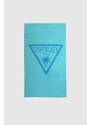 GUESS Niebieski ręcznik z trójkątnym logo guess