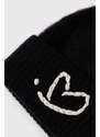Ader Error czapka wełniana Twinkkle Heart Logo Beanie kolor czarny z cienkiej dzianiny wełniana BMADFWHW0502