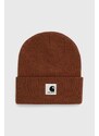Carhartt WIP czapka Ashley Beanie kolor brązowy z grubej dzianiny I031970.1NMXX