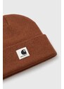 Carhartt WIP czapka Ashley Beanie kolor brązowy z grubej dzianiny I031970.1NMXX