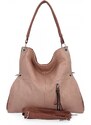 Uniwersalna Torebka Damska Shopper Bag XL firmy Hernan HB0170 Brudny Róż
