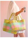Overbeck and Friends Shopper bag "Camilla" w kolorze jasnozielonym - 34 x 30 x 26 cm