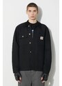 Carhartt WIP kurtka jeansowa Michigan Coat męska kolor czarny przejściowa I031519.0