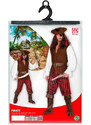 Carnival Party 7-częściowy kostium "Pirat" w kolorze brązowo-czerwono-białym