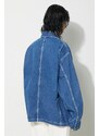 Carhartt WIP kurtka jeansowa OG Michigan Coat damska kolor niebieski przejściowa I031923.106