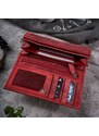 Portfel damski vintage skórzany czerwony paolo peruzzi t-44-rd