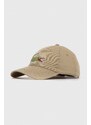 Lacoste czapka z daszkiem bawełniana kolor brązowy z aplikacją RK9871-HBP