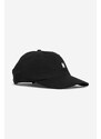 Norse Projects czapka z daszkiem bawełniana kolor czarny gładka N80.0001.9999-9999