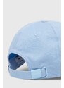 Lacoste czapka z daszkiem bawełniana kolor niebieski z aplikacją