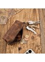 Etui na klucze, monety i karty skórzany pokrowiec vintage paolo peruzzi si-07-br
