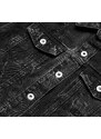 DENIM STORIES Damska kurtka jeansowa z przetarciami czarna (34761a)
