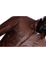 OSK410 - brązowa kurtka męska skórzana przejściowa DORJAN