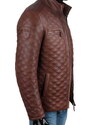 CARLO MONTI ARM216 - Męska kurtka skórzana pikowana z lekkim ociepleniem DORJAN