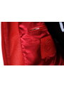 CARLO MONTI NIK462 - Czerwona kurtka skórzana męska z pikowana poziomo DORJAN