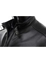 CARLO MONTI RAM450_1 - Czarna kurtka skórzana męska w rockowym stylu DORJAN